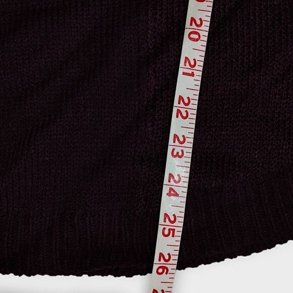 AB Studio Womens Sweater Sz Small Black Burgundy Cowl Neck NWT Mohair Acrylic - Picture 9 of 9